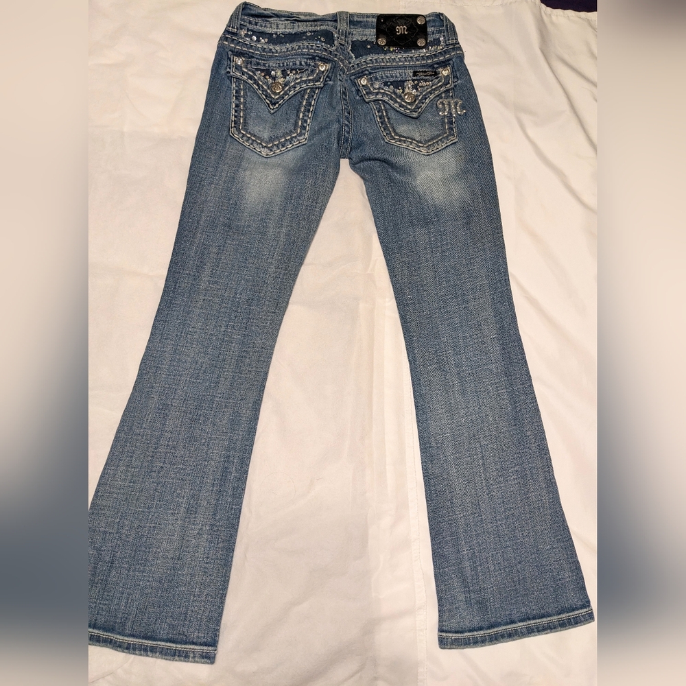 Miss Me Medium Wash Cotton Bootcut Jeans - Picture 10 of 13